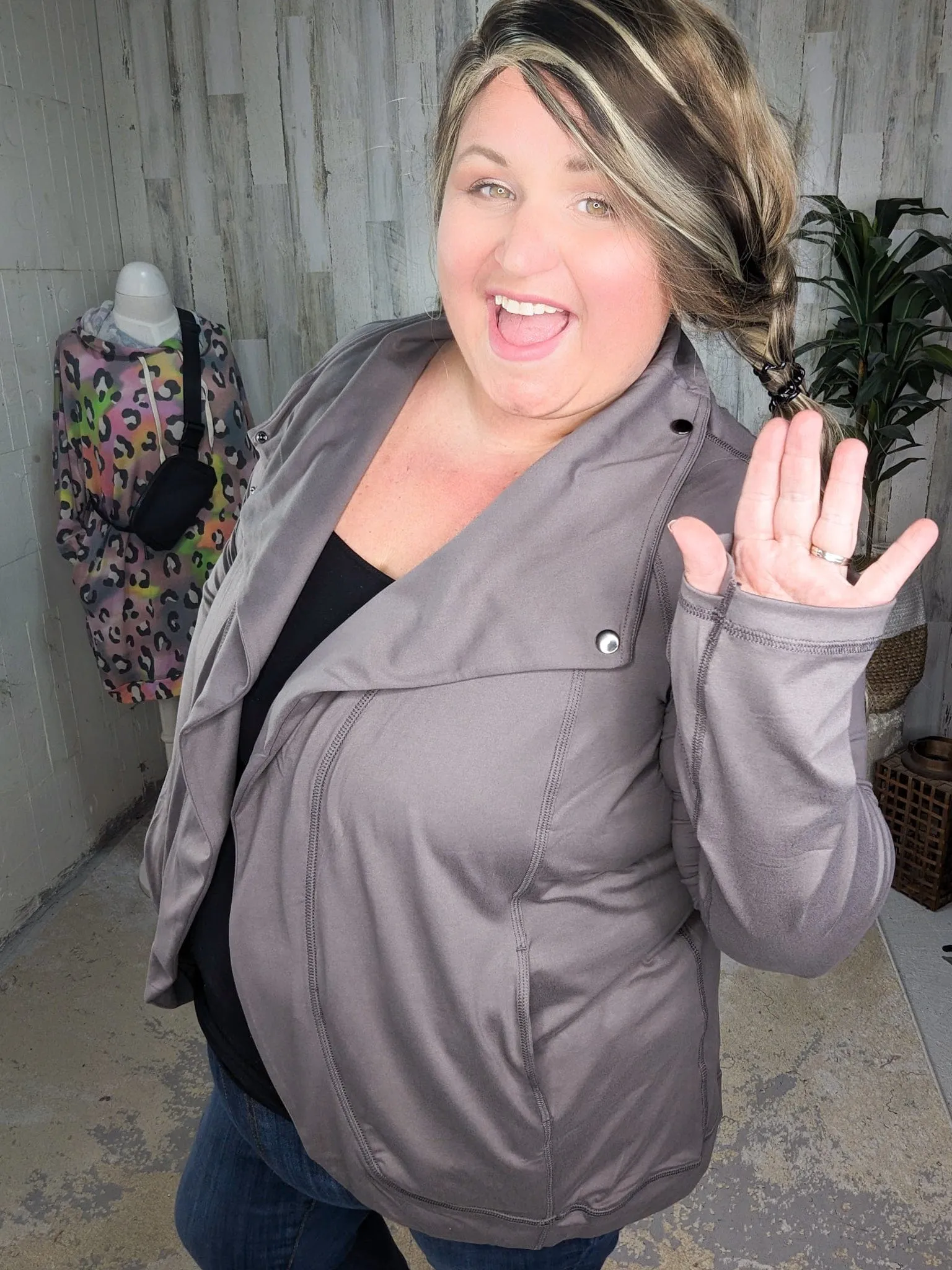 Abigail Athletic Asymmetrical Cardi Jacket (many colors!)