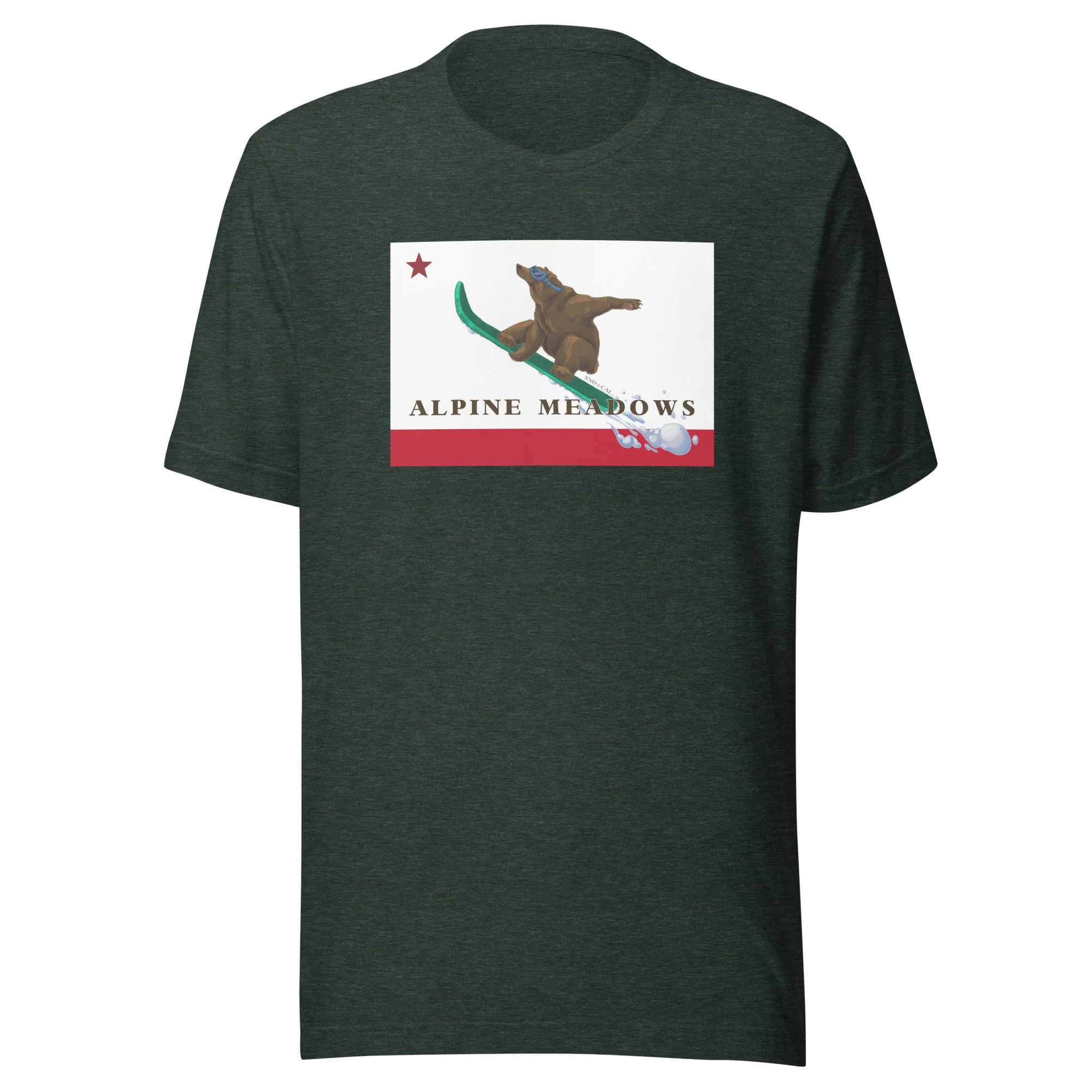 Alpine Meadows Shirt - CA Flag Boarding Grizzly