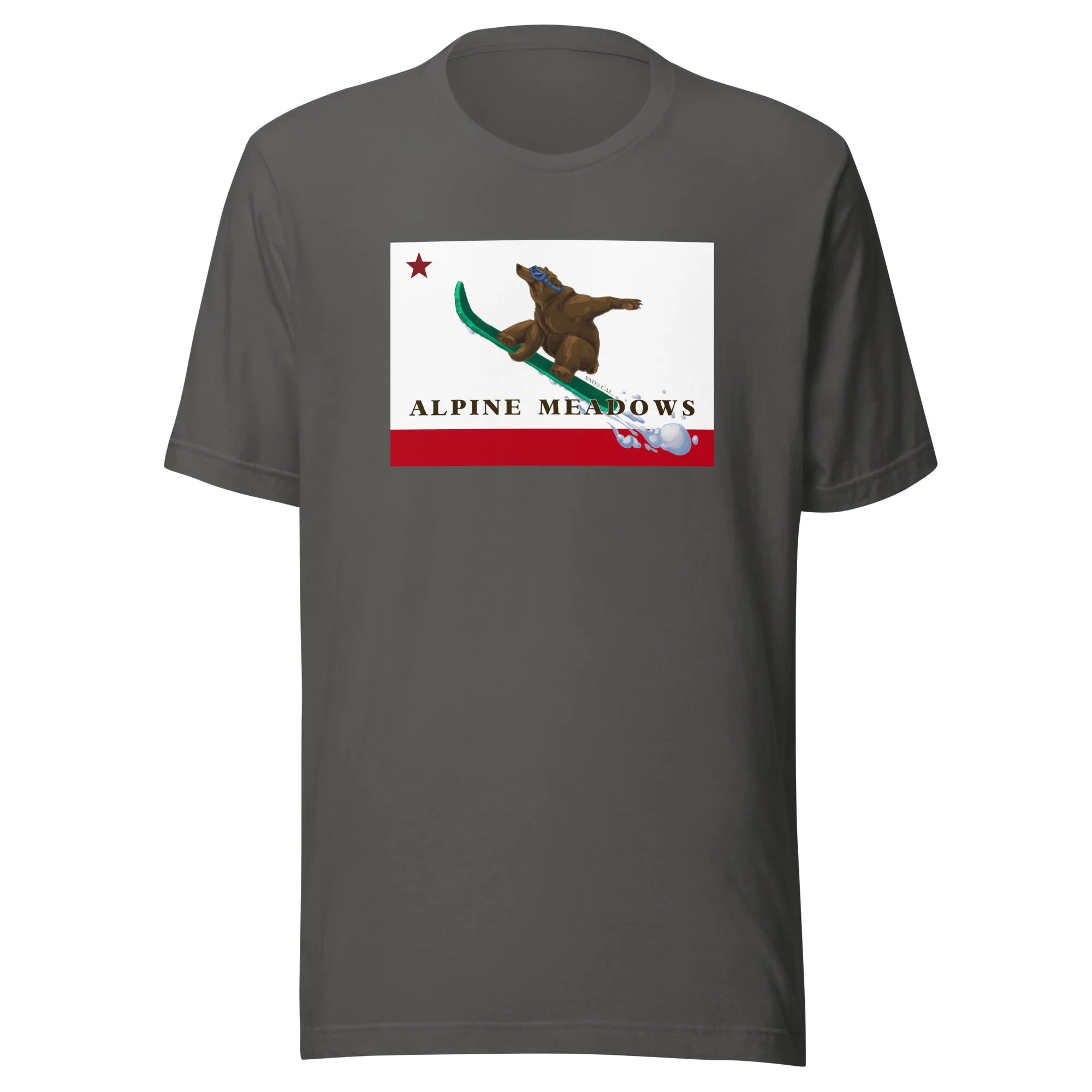 Alpine Meadows Shirt - CA Flag Boarding Grizzly