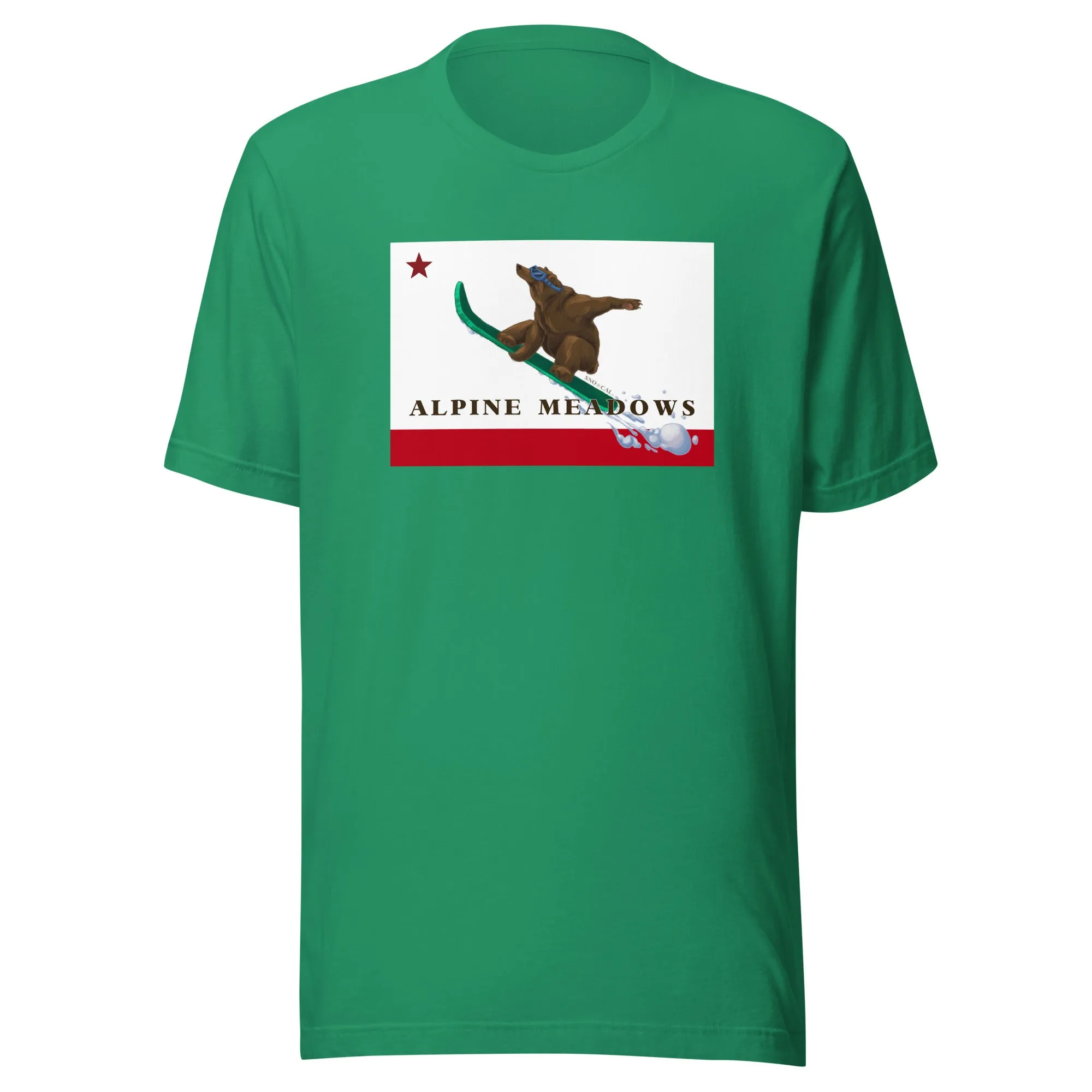 Alpine Meadows Shirt - CA Flag Boarding Grizzly