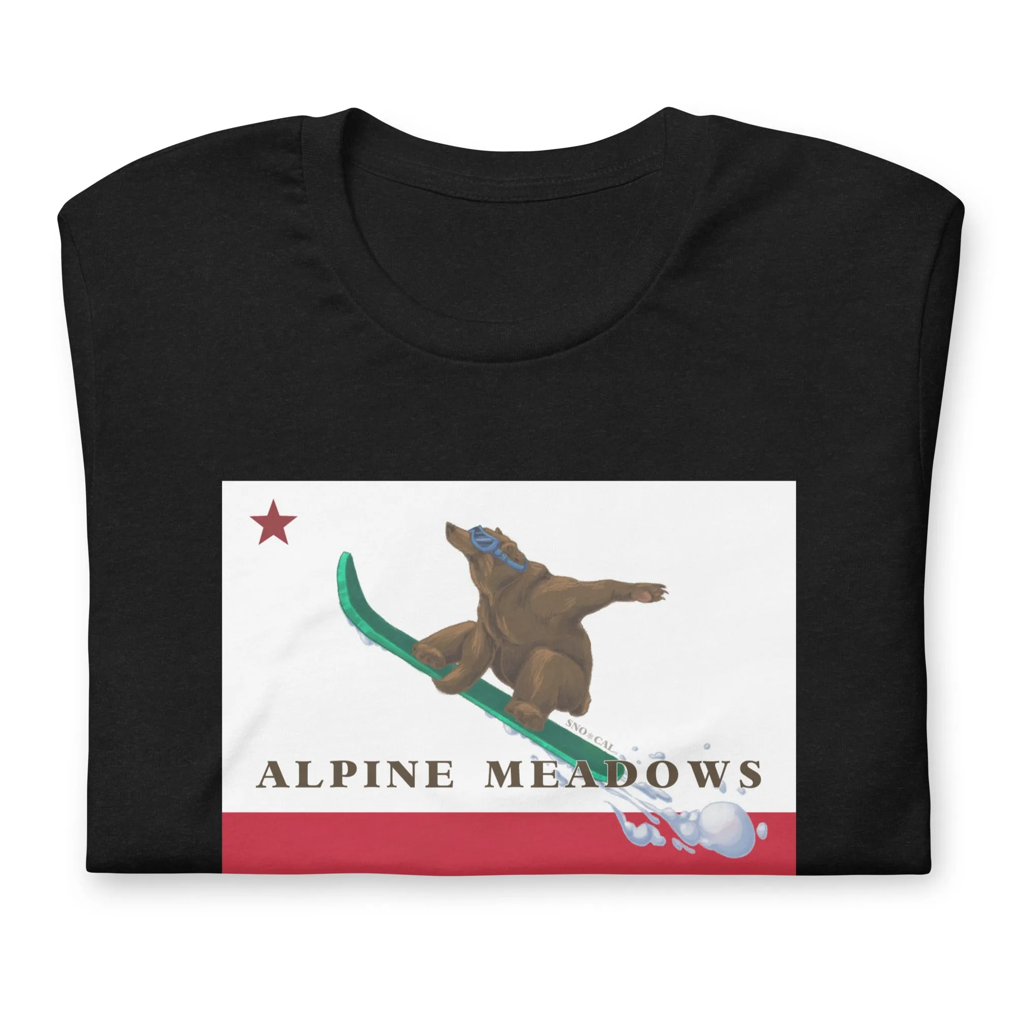 Alpine Meadows Shirt - CA Flag Boarding Grizzly