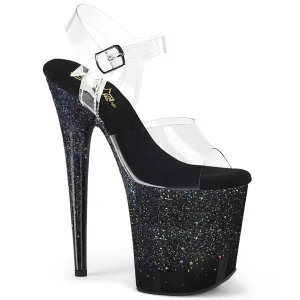 FLAMINGO-808SS  Clear/Black Multi Glitter
