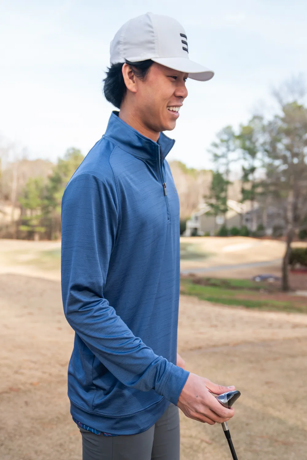 Heathered Quarter Zip Pullover Sweater