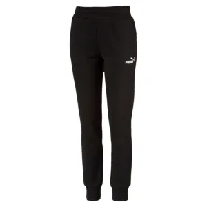 Puma Womens Essentials Fleece Pants - Black and Grey
